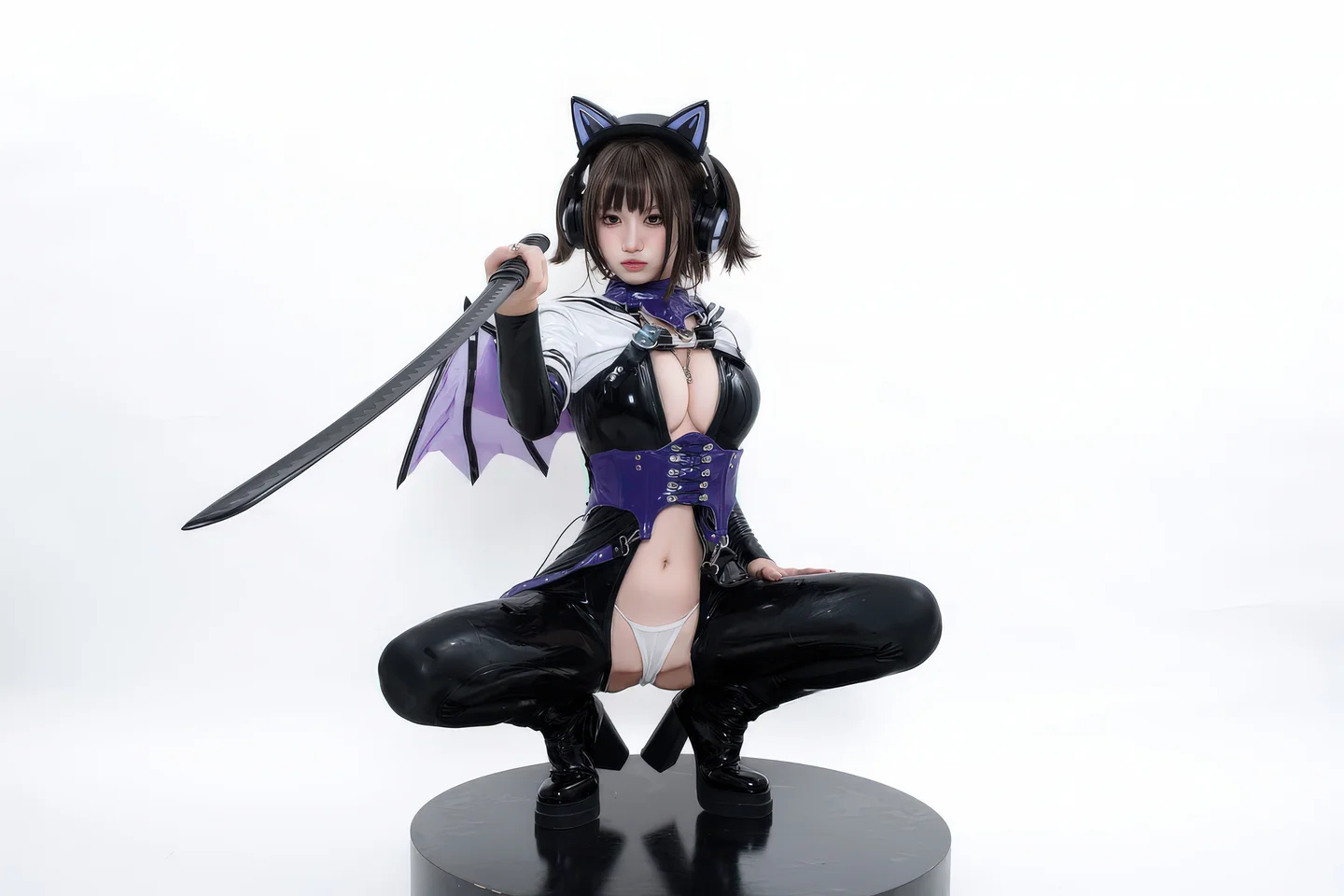 柒柒要乖哦 - No.066 白棚胶衣 [78P-231MB] tg@simisebaisi 【丝足阁】059.webp